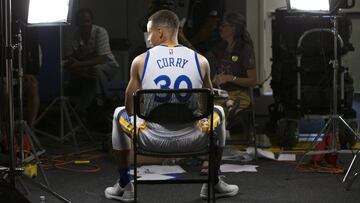 Stephen Curry, durante el Media Day de Golden State Warriors.