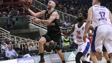 Nick Calathes en el que pudo haber sido su &uacute;ltimo encuentro con el Panathinaikos, el pasado 5 de marzo en el OAKA ante el CSKA Mosc&uacute;.