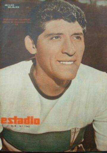 Washinton Villarroel, histórico jugador de la UC en la década de los 60', jugó 22 clásicos universitarios defendiendo los colores de la camiseta franjeada.