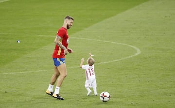 Sergio Ramos and little Marco.