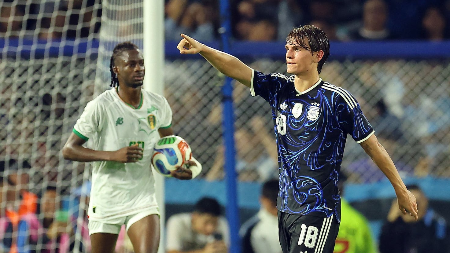 Lionel Messi durante el partido entre Argentina y Mauritania