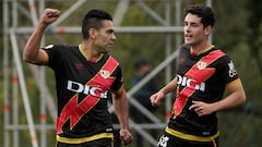 Falcao celebra su gol ante el Atlético Lugones.