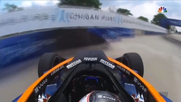 Un piloto sueco sufrió un duro e increíble accidente en la IndyCar