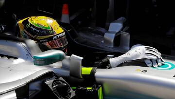 REFILE-ADDING INFORMATION Formula One F1 - Brazilian Grand Prix 2017 - Sao Paulo, Brazil - November 10, 2017. Mercedes' Lewis Hamilton of Britain sits in his car during first practice. REUTERS/Paulo Whitaker