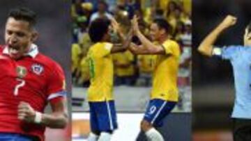 Alexis, Willian y Godín, figuras de la fecha 2 de las eliminatorias sudamericanas.