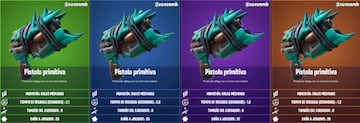 Todas las Pistolas Primitivas de la Temporada 6 de Fortnite