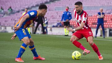 Yannick Carrasco durante el partido contra el Barcelona.