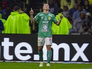 Federico Vinas celebrates his goal 0-1 of Leon during the game America vs Leon, corresponding to Round 06 of the Torneo Apertura 2023 of the Liga BBVA MX, at Azteca Stadium, on August 26, 2023.
<br><br>
Federico Vinas celebra su gol 0-1 de Leon durante el partido America vs Leon, correspondiente a la Jornada 06 del Torneo Apertura 2023 de la Liga BBVA MX, en el Estadio Azteca, el 26 de Agosto de 2023.