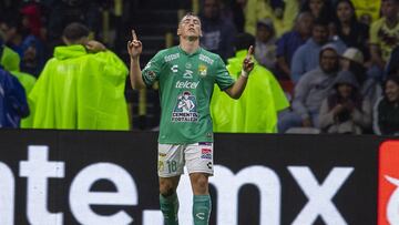 Federico Vinas celebrates his goal 0-1 of Leon during the game America vs Leon, corresponding to Round 06 of the Torneo Apertura 2023 of the Liga BBVA MX, at Azteca Stadium, on August 26, 2023.
<br><br>
Federico Vinas celebra su gol 0-1 de Leon durante el partido America vs Leon, correspondiente a la Jornada 06 del Torneo Apertura 2023 de la Liga BBVA MX, en el Estadio Azteca, el 26 de Agosto de 2023.
