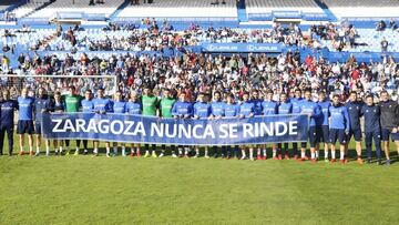 Entrenamiento Real Zaragoza en la previa del duelo frente al Barcelona B.