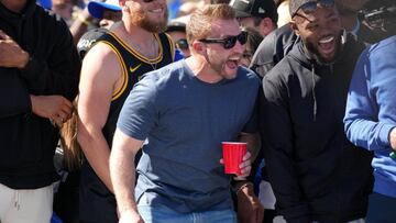 Feb 16, 2022; Los Angeles, CA, USA; Los Angeles Rams coach Sean McVay during the Super Bowl LVI championship rally at the Los Angeles Memorial Coliseum. Mandatory Credit: Kirby Lee-USA TODAY Sports