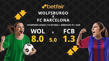 VfL Wolfsburgo vs. FC Barcelona: horario, dónde ver, pronósticos y cuadro