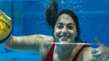 Maica Garc&iacute;a posa para AS durante un entrenamiento de la Selecci&oacute;n espa&ntilde;ola.
 