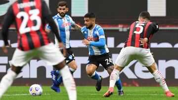 Milan y Napoli se enfrentan por la fecha 27 de la Serie A en el estadio de San Siro.