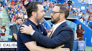 Sergio y Bordalás, en un partido en el Coliseum