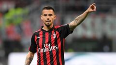 Suso, durante un partido de liga con el Mil&aacute;n contra el Lazio.