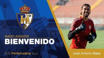 José Antonio Caro, jugador de la Ponferradina