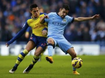 Alexis Sánchez tuvo una activa participación en el triunfo de Arsenal sobre Manchester City de Manuel Pellegrini.