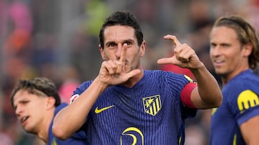 Koke celebra el gol que marcó ante el Girona.