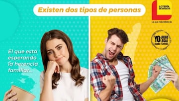 La Lotería de Bogotá promociona sus sorteos.