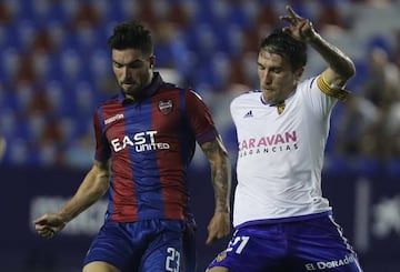 Levante vs Zaragoza, partido de Segunda División.