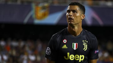 El jugador portugués de la Juventus, Cristiano Ronaldo, durante un partido.