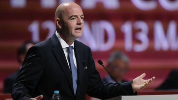 Gianni Infantino, durante el congreso.