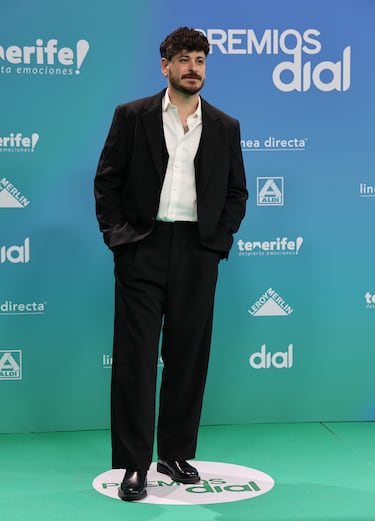 Cepeda, ante los medios en la alfombra verde de los Premios Dial.