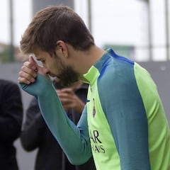 Piqué, seria duda para el partido del domingo ante Las Palmas