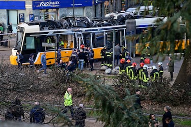 Accidente de tranvía en Milán.