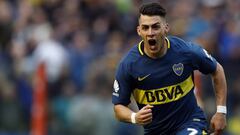 Buenos Aires 1 Octubre 2017
 Super Liga 2017
 Boca Juniors vs Chacarita Juniors por la 5ta fecha en el Estadio La Bombonera.
 Gol y festejos de  Cristian Pavon de Boca Juniors
 Foto Ortiz Gustavo 