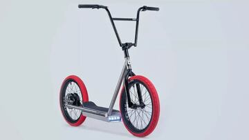 Un híbrido entre bicicleta BMX y patinete eléctrico.