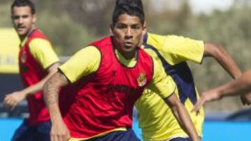 Aquino, en un entrenamiento.