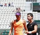 Suárez y Muguruza se quedan a las puertas de la final de dobles