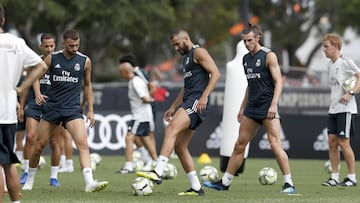 El Real Madrid vol&oacute; a Washington la pasada noche. En la imagen, el &uacute;ltimo entrenamiento antes de llegar a la capital de EE. UU. 