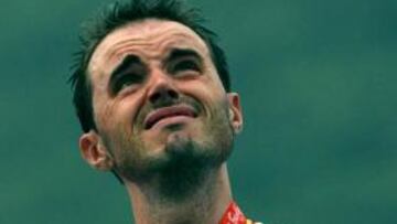 Samuel Sánchez emocionado