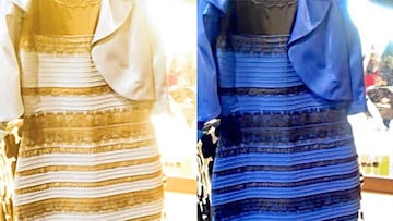 vestido azul y negro blanco y dorado colores ojo humano fenomeno rival twitter x redes sociales memes españoles