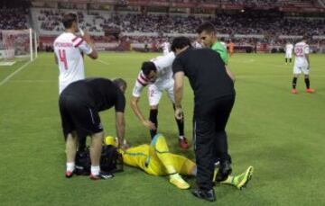 Lesión de Beto portero del Sevilla