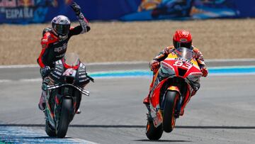 Aleix, enfadado con Márquez.