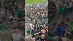 Vídeo: Peleas en la tribuna del Allegiant Stadium durante el Estados Unidos vs México