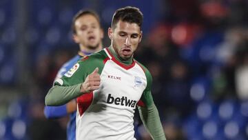 Calleri, durante el partido contra el Getafe.