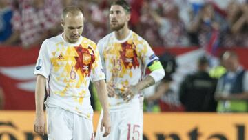 Iniesta, tras el partido.