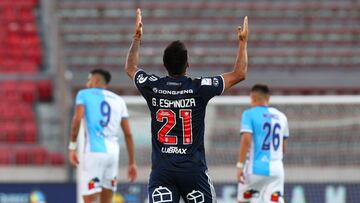 Futbol, Universidad de Chile vs Deportes Antofagasta
 Trigesima cuarta fecha, campeonato nacional 2020.
 El jugador de Universidad de Chile Gonzalo Espinoza celebra despues de convertir un gol contra Deportes Antofagasta durante el partido de primera divi