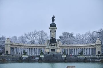 El Parque del Retiro tras el paso de Filomena. 