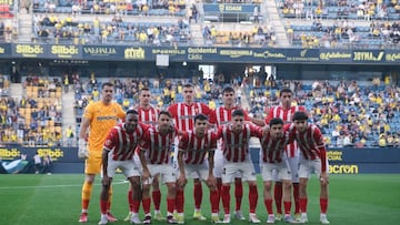 26-04-25. ALINEACIÓN DEL SPORTING EN EL PARTIDO ANTE EL CÁDIZ EN EL NUEVO MIRANDILLA.