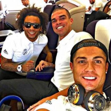 Marcelo, Pepe y Cristiano Ronaldo.