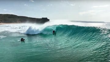 Tubos perfectos en Nazaré, en noviembre 2024