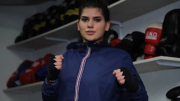 La boxeadora kosovar Donjeta Sadiku.