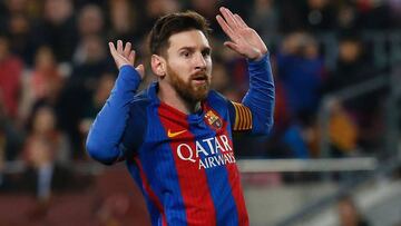 Messi, durante la semifinal de la Copa del Rey ante el Atlético de Madrid.
