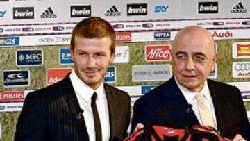 Beckham y Galliani.